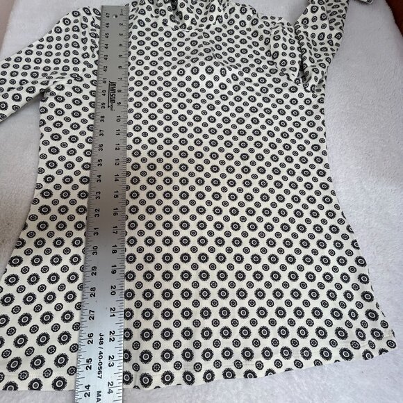 Lands' End Womens Floral Long Sleeve Turtleneck Top Medium 10-12 Stretch New - Picture 7 of 7